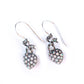 Victorian Style Sterling Silver Opal Heart Earrings