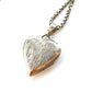 Vintage Sterling Silver K&L Heart Locket with 18inch Box Chain