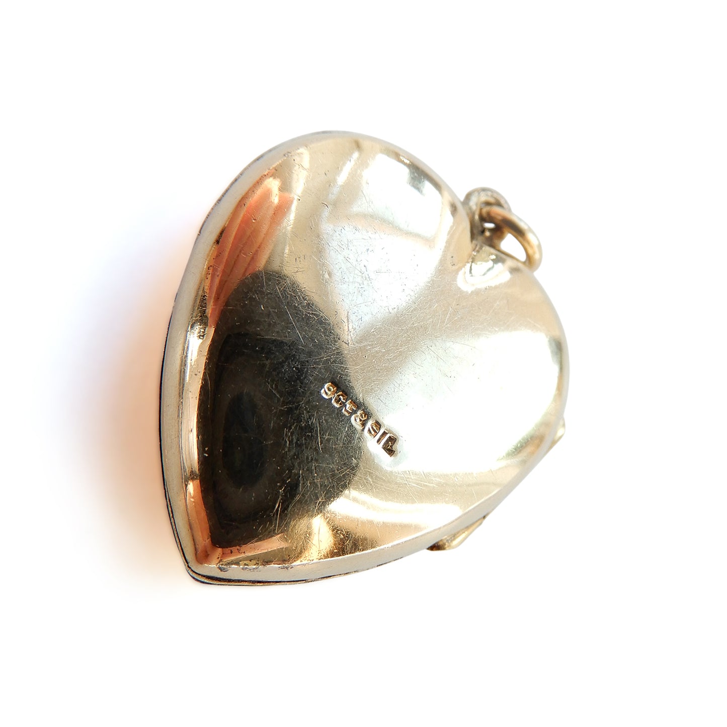 Vintage 9ct Gold on Silver Sunburst Heart Locket