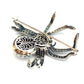 Large Sterling Silver Opal Spider Brooch
