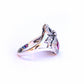 Sterling Silver Victorian Style Sapphire & Ruby Sweetheart Ring
