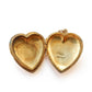 Vintage 9ct Gold on Silver Sunburst Heart Locket