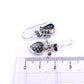 Victorian Style Sterling Silver Opal Heart Earrings