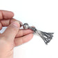 Vintage Sterling Silver Tassel Fob Pendant