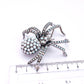 Large Sterling Silver Opal Spider Brooch