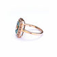 9ct Gold Emerald & Diamond Panel Ring