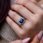 French Art Deco Sapphire & Diamond Ring