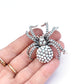 Large Sterling Silver Opal Spider Brooch