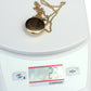 Heavy Vintage 9ct Gold Celtic Locket with Pearl Panel & Belcher Chain