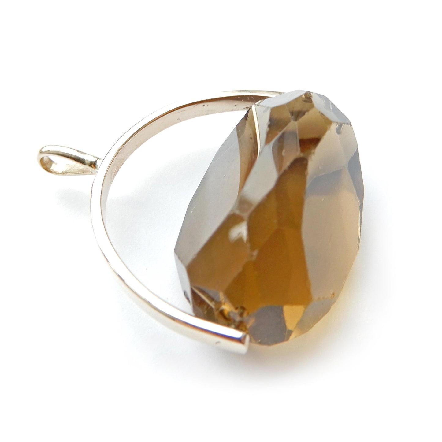 9ct Gold Smokey Quartz Spinner Fob