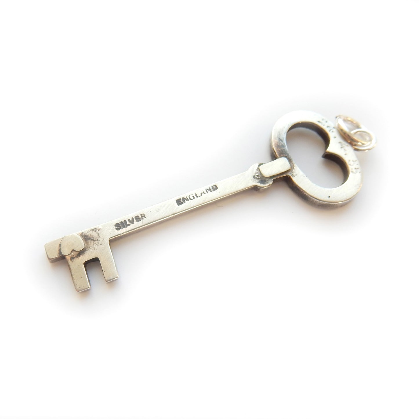 Antique Sterling Silver Marcasite Key Pendant