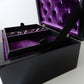 Antique Ebony Inlaid Brass Multi Ring Jewellery Box with Lock & Key