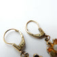 Vintage 14ct Rolled Gold Three Leaf Clover Earrings K&L