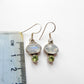 Vintage Sterling Silver Peridot & Moonstone Earrings