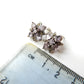 Vintage Sterling Silver Amethyst Cluster Earrings