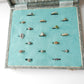 Vintage Turquoise Multi Ring Box for 17 Rings