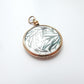 "Snow Queen" Antique Locket depicting Painted Portrait of a Night Sky with an Eye