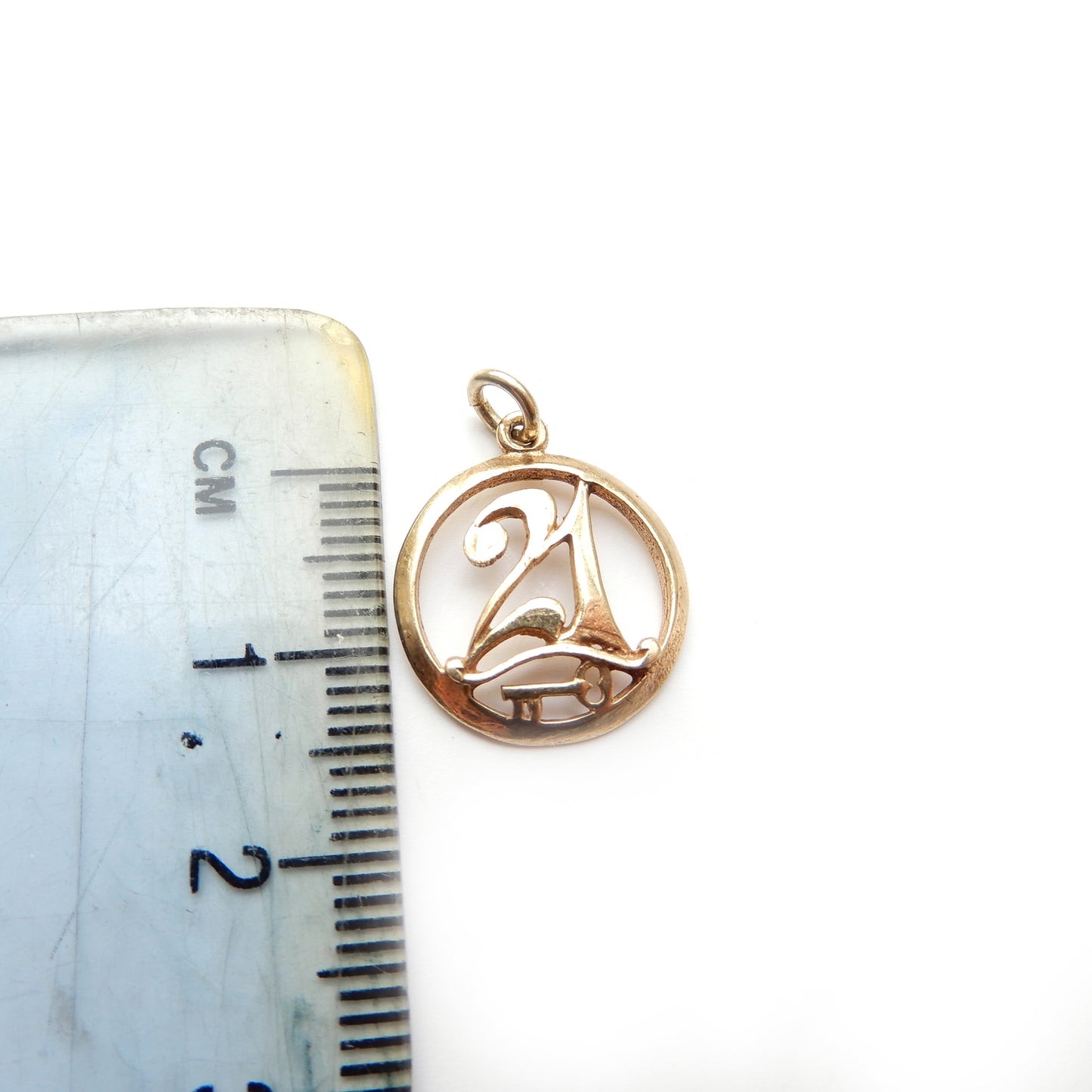 Vintage 9ct Gold 21st Birthday Pendant Charm