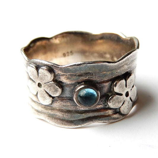 Vintage Solid Silver Moonstone Ring