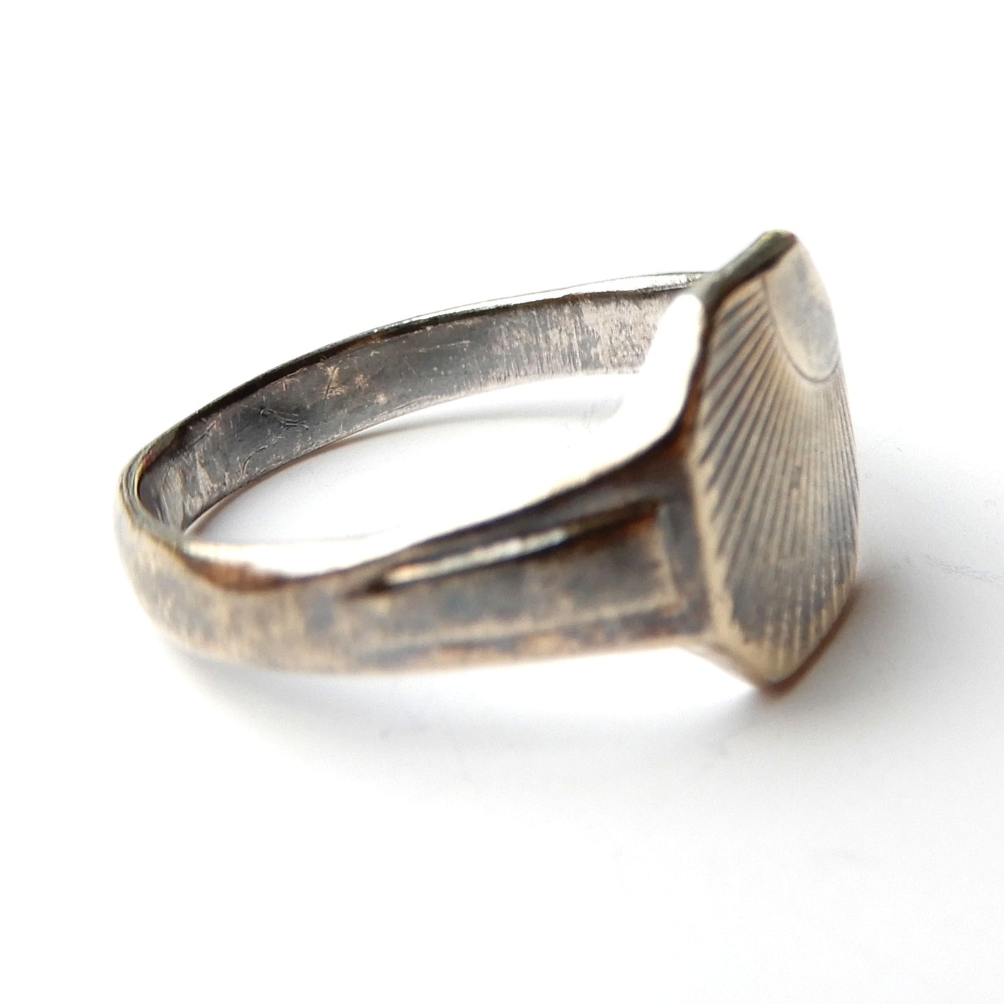Vintage 9ct on Solid Silver Signet Ring