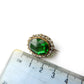 Antique Gilt Metal Emerald Paste Brooch