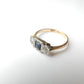 Art Deco 9ct Gold Platinum Sapphire & Diamond Ring