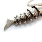 Heavy Vintage Sterling Silver Articulated Fish Pendant