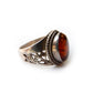 Vintage Sterling Silver Baltic Amber Cabochon Ring