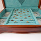 Antique 1930s Wooden Multi Ring Jewellery Box with Liberty Fabric