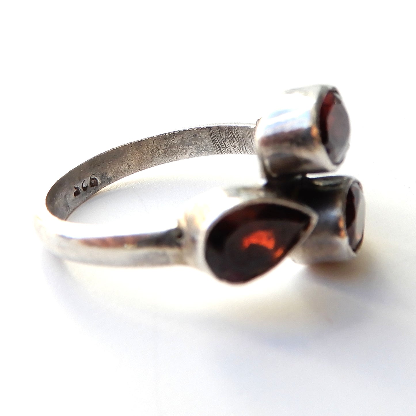 Vintage Sterling Silver Garnet Ring