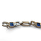 Vintage Sterling Silver Art Deco Style Sapphire Paste Bracelet