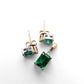 9ct Gold Diamond & Green Gem Set Pendant & Earring Set