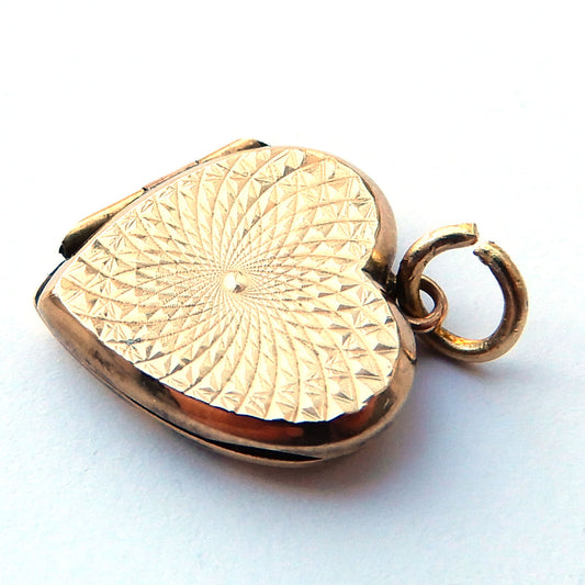Vintage 9ct Gold Back & Front Heart Locket