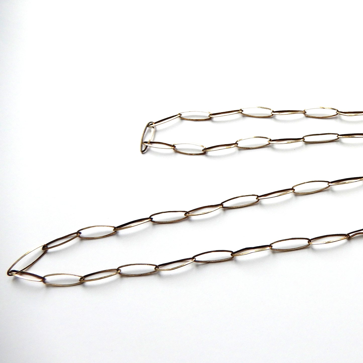 Vintage Italian Sterling Silver Paper Link Chain 38" (10.5grams)