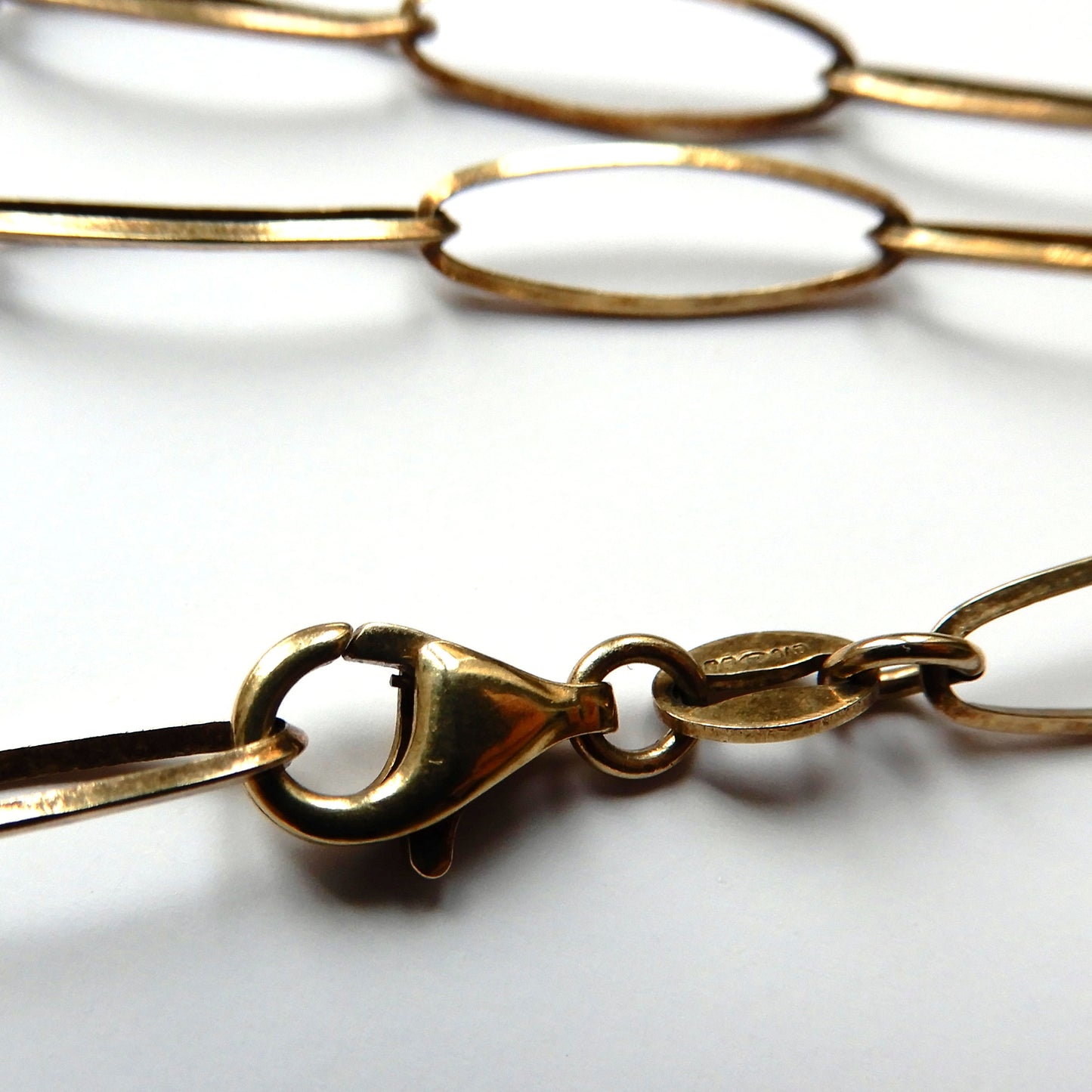 Vintage Italian Sterling Silver Paper Link Chain 38" (10.5grams)