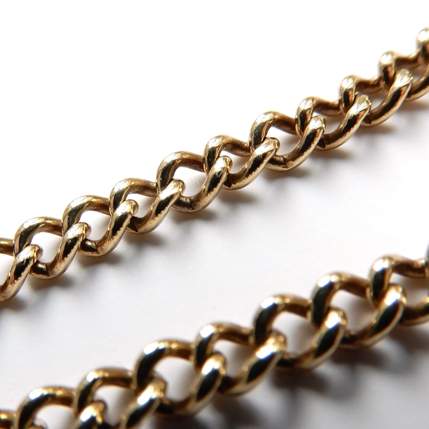 Vintage 9ct Gold T Bar Chain with Dog Clips 22" (19.8grams)