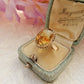 Antique Silver & 9ct Gold Citrine Cocktail Ring