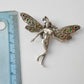 Vintage Solid Silver Enamel Fairy Brooch