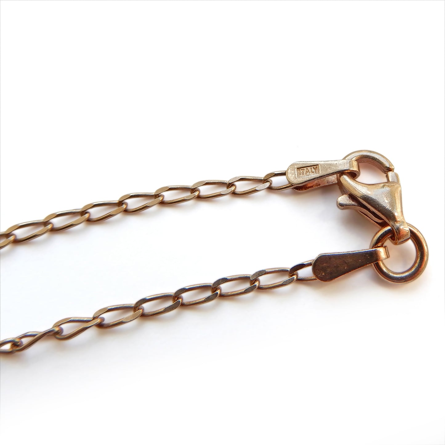 Antique Edwardian 9ct Rolled Rose Gold Circle Locket with Long Rose Gold Chain