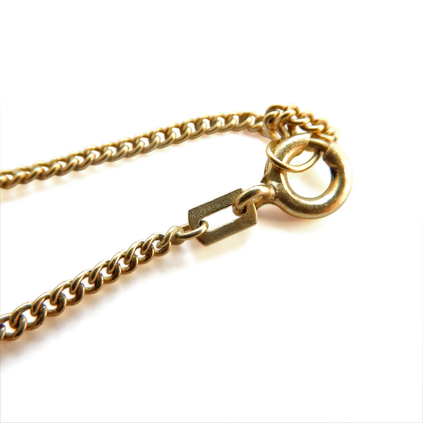 Vintage Rolled Gold Circle Locket with Long Chain