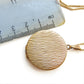 Vintage Rolled Gold Circle Locket with Long Chain