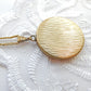 Vintage Rolled Gold Circle Locket with Long Chain