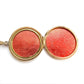 Vintage Rolled Gold Circle Locket with Long Chain