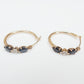 Reserved for Hikaru Vintage 9ct Gold Sapphire & Diamond Hoops