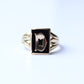 Vintage 9ct Rose Gold Initial "D" Onyx Signet Ring