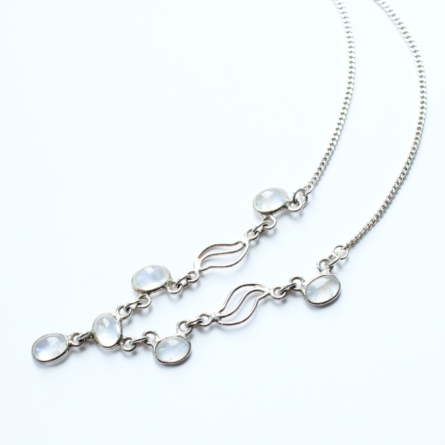 Solid Silver Moonstone Necklace