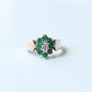 Vintage 9ct Gold Emerald & Diamond Ring