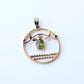 Sweet Antique Peridot Circle Pendant