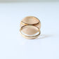 9ct Gold Carved Mother of Pearl Moon Ring