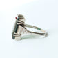 Art Deco 9ct White Gold Green Tourmaline Ring